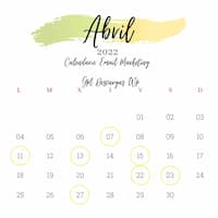 Calendario de Marketing Abril 2022