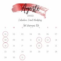Calendario de Marketing Agosto 2022