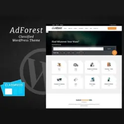 Vista previa del diseño del tema AdForest Classified Ads WordPress Themes para anuncios clasificados con buscador y categorías