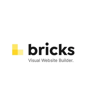 Logotipo de Bricks Theme Builder con el texto "bricks" y el eslogan "Visual Website Builder"