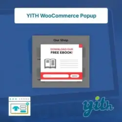 Vista de un popup de suscripción y descarga de ebook en YITH WooCommerce Popup Premium