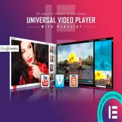 Universal Video Player YouTube Vimeo Elementor Widget Self-Hosted