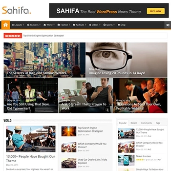 Gpl Descargas WordPress Plugins y Temas Premium Sahifa Responsive WordPress News Magazine