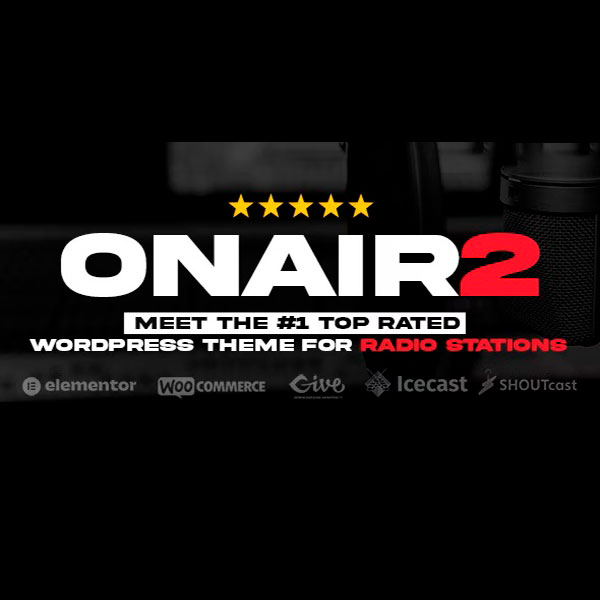 Onair2 Radio Station WordPress Theme Music Player