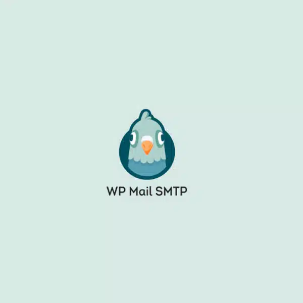 Logotipo de WP Mail SMTP Pro con un pájaro azul y el texto WP Mail SMTP
