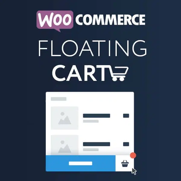 Ilustración de carrito flotante para WooCommerce con ventana emergente del carrito y icono de compra, XT Floating Cart for WooCommerce Pro